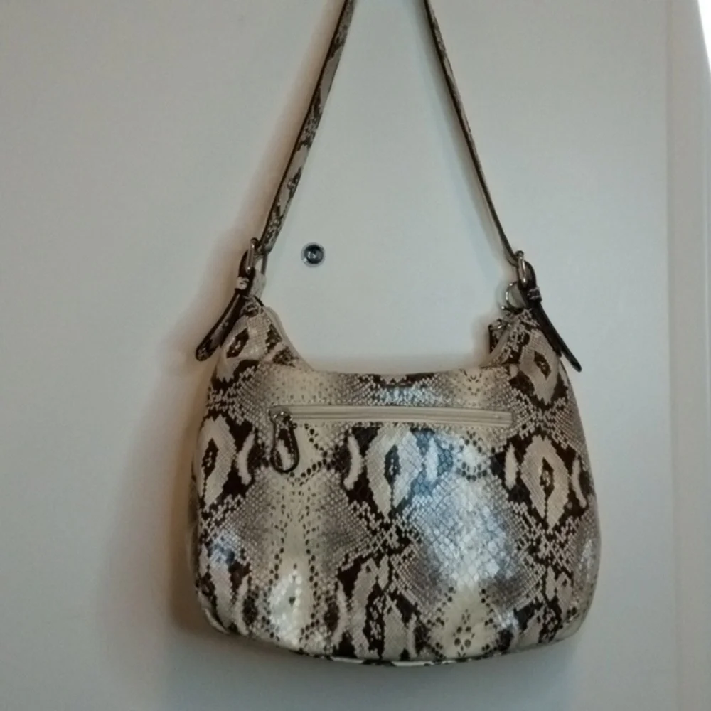 Nicole Miller faux reptile hobo bag with full lining, NWOT